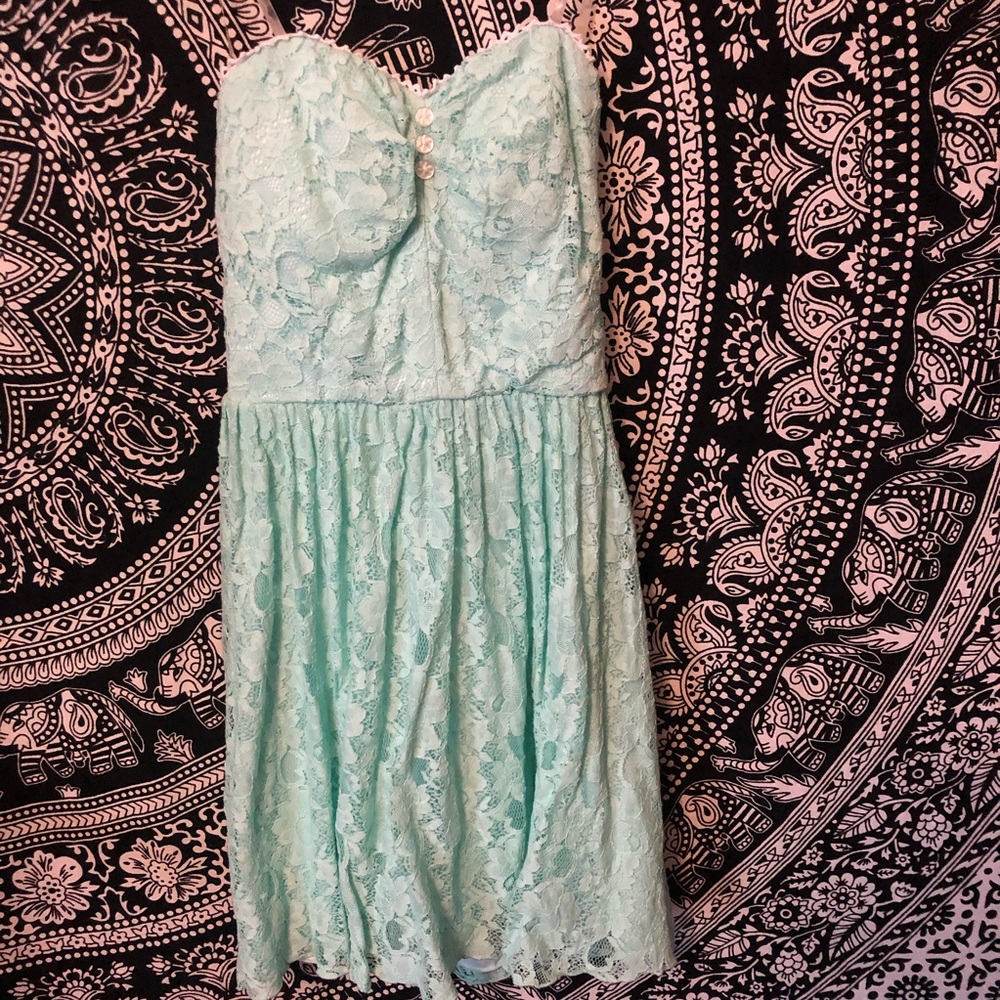 Mint Lace Formal Dress